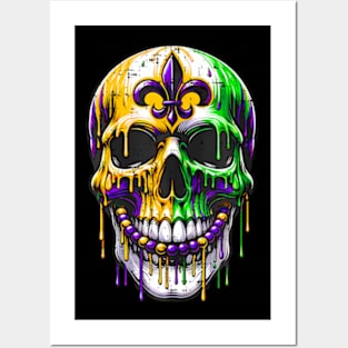 Mardi Gras Skulls Men Women Girls Boys Outfit Posters and Art